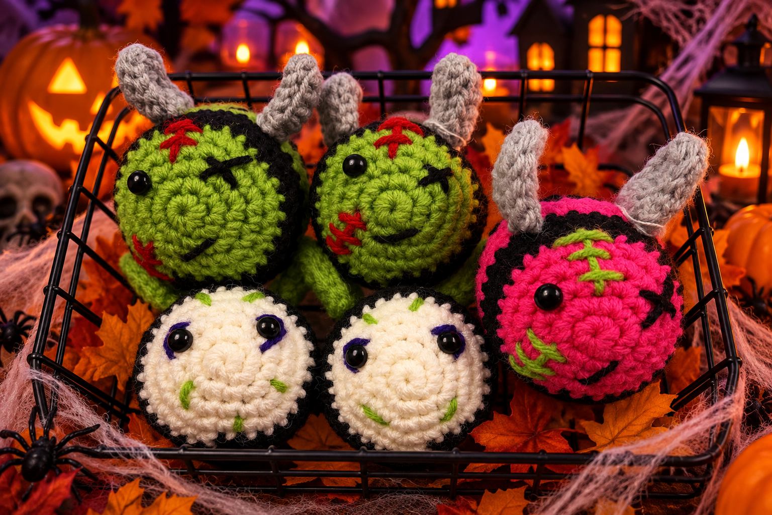Hand-Crocheted Halloween Basket