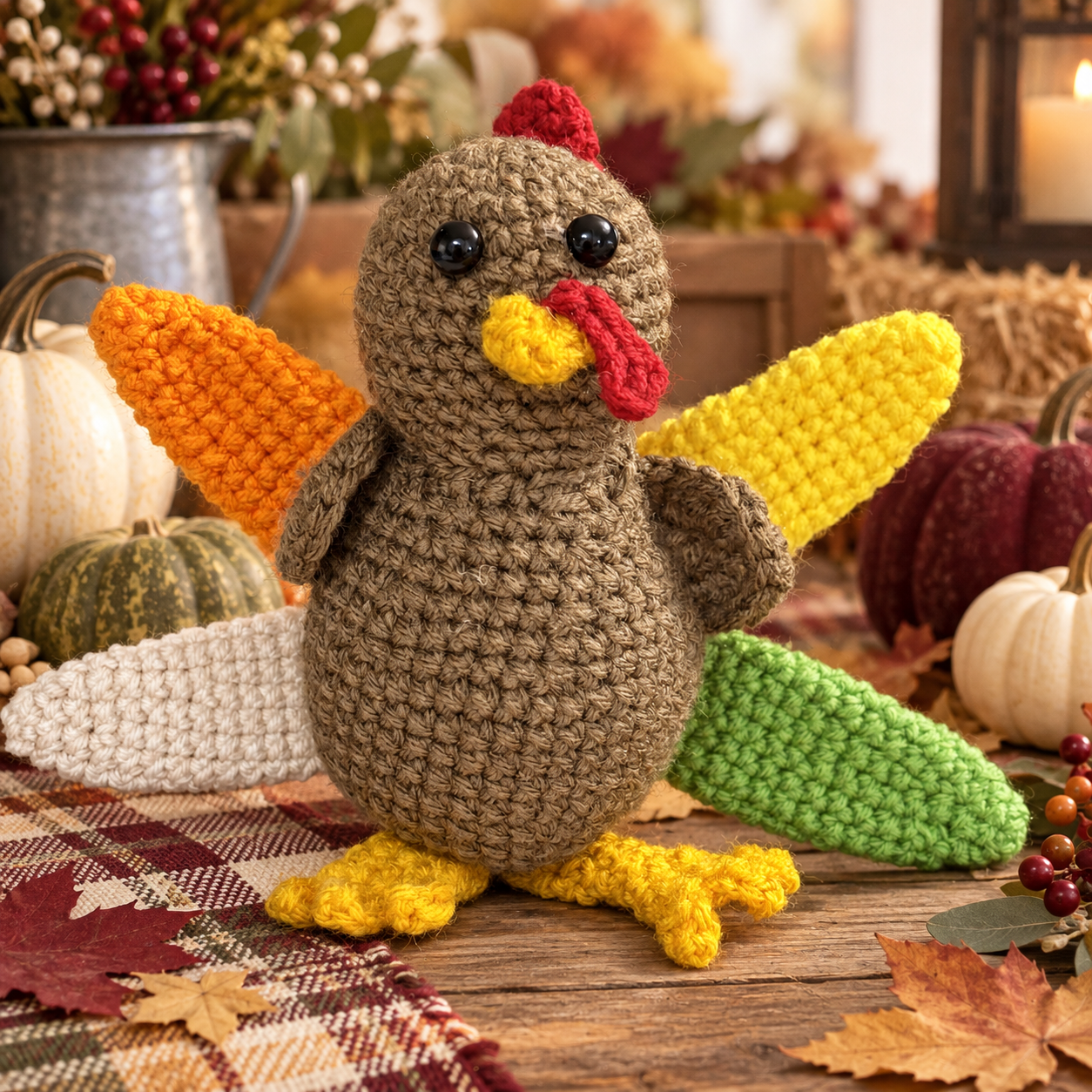 Hand-Crocheted Turkey