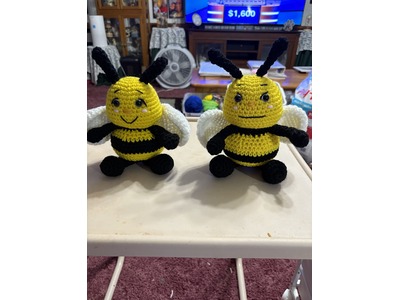 Friendly Hand-Crocheted Bumble Bee