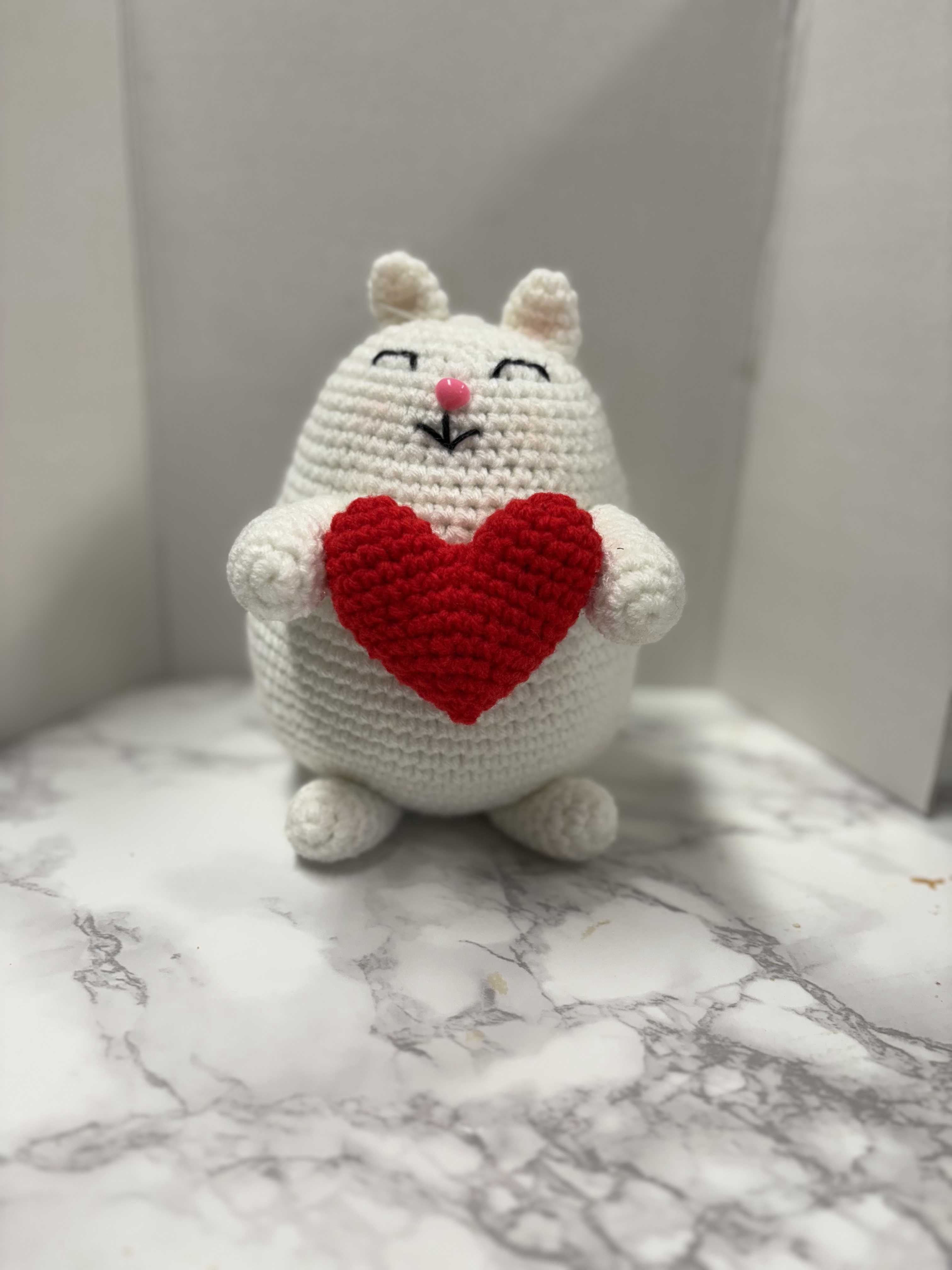 Charming Hand-Crocheted Cat