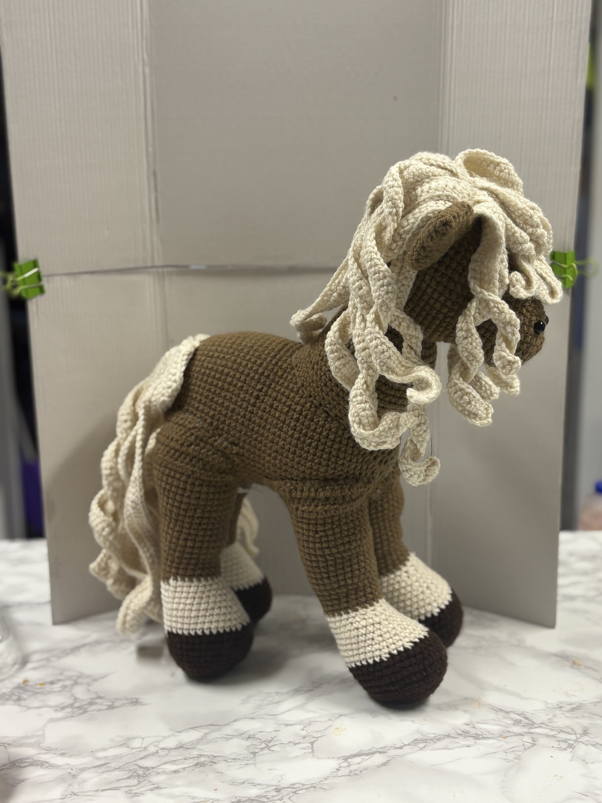 Hand-Crocheted Horse