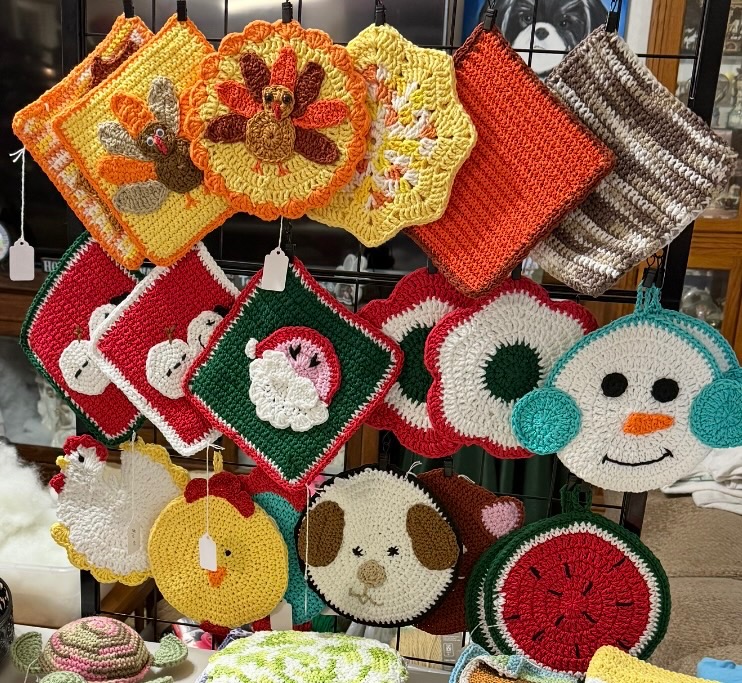  Hand-Crocheted 100% Cotton Hot Pads