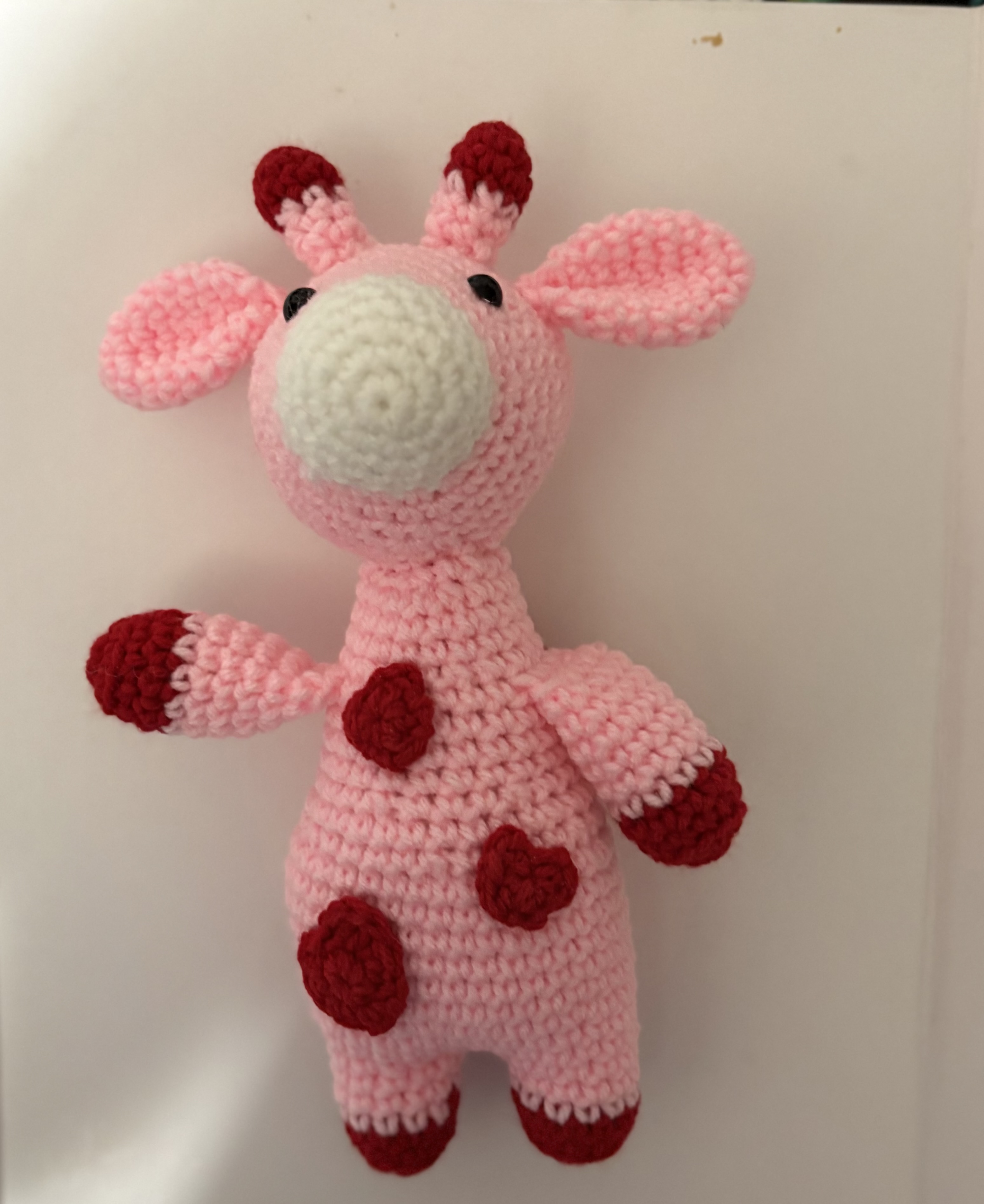 Hand-Crocheted Valentine Giraffe